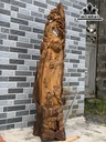Tượng Đạt Ma Sư Tổ Gỗ Bách Xanh Cao 137 Ngang 37 Dài 42 (cm)