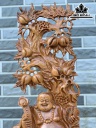 Tượng Phật Di Lặc Gỗ Ngọc Am Cao 76 Ngang 30 Dài 14 (cm)