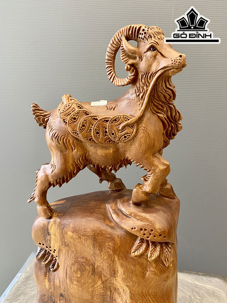 Tượng Nhất Dương Gỗ Ngọc Am Cao 48 Ngang 20 Sâu 12 (cm)