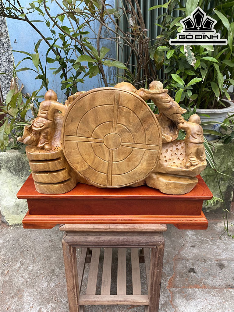 Tượng Phật Di Lặc Gỗ Xá Xị Cao 40 Ngang 52 Sâu 28 (cm)