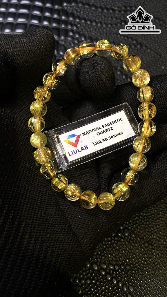 Vòng Tay Đá Thạch Anh Tóc Vàng Đường Kính Hạt 7,96 (mm) 70.93cts