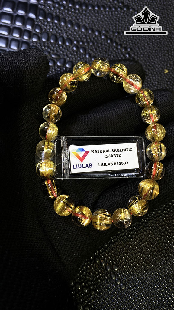 Vòng Tay Đá Thạch Anh Tóc Vàng Đường Kính Hạt 9,09-8,49 (mm) 101.06cts
