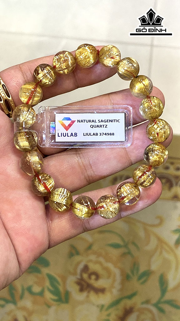 Vòng Tay Đá Thạch Anh Tóc Vàng Đường Kính Hạt 11,36-10,48 (mm) 173.00cts