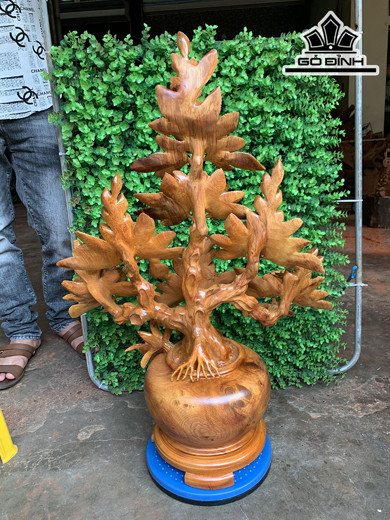 Bình Hoa Gỗ Hương Cao 73 Ngang 54 Sâu 25 (cm)