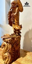 Tượng Đạt Ma Sư Tổ Gỗ Hương Cao 87 Ngang 31 Sâu 30 (cm)