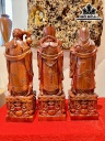 Tượng Phúc Lộc Thọ (Tam Đa) Gỗ Hương Cao 50 Ngang 15 Sâu 12 (cm)