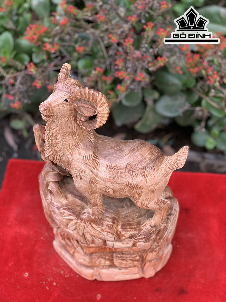 Tượng Nhất Dương Gỗ Ngọc Am Cao 37 Ngang 23 Sâu 12 (cm)