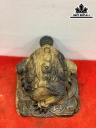 Tượng Thiềm Thừ Gỗ Mun Hoa Cao 11 Ngang 17 Sâu 17 (cm)