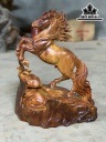 Tượng Ngựa Phong Thủy (Nhất Mã Phi Thiên) Gỗ Hương Cao 44 Ngang 34 Sâu 18 (cm)