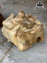 Tượng Phật Di Lặc Gỗ Nu Nghiến Cao 36 Ngang 36 Sâu 40 (cm)