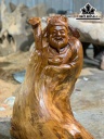 Tượng Thần Tài Gỗ Ngọc Am Cao 63 Ngang 46 Sâu 30 (cm)