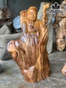 Tượng Thần Y Hoa Đà Gỗ Ngọc Am Cao 85 Ngang 48 Sâu 23 (cm)