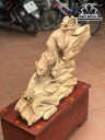 Tượng Báo Săn Mồi Gỗ Ngọc Am Cao 46 Ngang 71 Sâu 26 (cm)