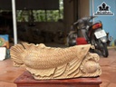 Tượng Cá Kim Long Gỗ Ngọc Am Cao 26 Ngang 68 Sâu15 (cm)