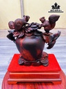 Bình Phú Quý Nho Sóc Gỗ Trắc Cao 27 Ngang 32 Sâu 16 (cm)