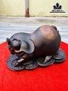 Tượng Heo Phong Thủy Gỗ Trắc Cao 13 Ngang 21 Sâu 10 (cm)