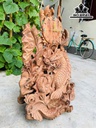 Tượng Tam Ngư Hóa Rồng Gỗ Hương Cao 82 Ngang 57 Sâu 37 (cm)