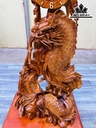 Tượng Tam Ngư Hóa Rồng Gỗ Hương Cao 93 Ngang 45 Sâu 32 (cm)