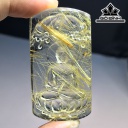 Mặt Dây Chuyền Đá Thạch Anh Tóc Vàng Cao 51,6 Ngang 27,7 Sâu 12,8 (mm) 28,6gr