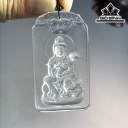 Mặt Dây Chuyền Đá Thạch Anh Trắng Cao 60 Ngang 33,7 Sâu 7,5 (mm) 24,6gr