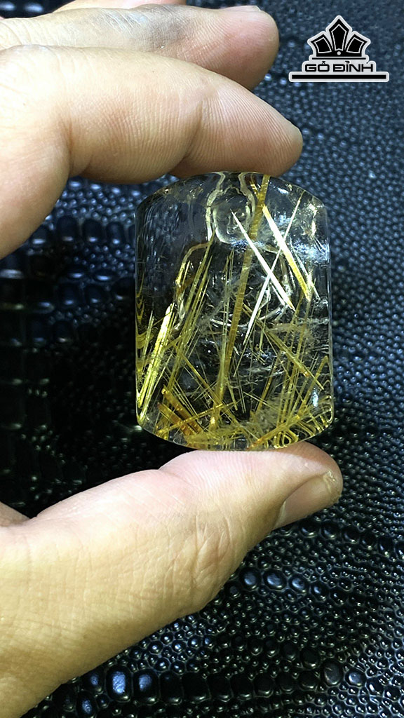 Mặt Dây Chuyền Như Lai Đá Thạch Anh Tóc Vàng Cao 41,6 Ngang 29,8 Sâu 10 (mm) 26,4gr
