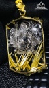 Mặt Dây Chuyền Quan Công Đá Thạch Anh Tóc Vàng Cao 78 Ngang 48,8 Sâu 11 (mm) 81,2gr