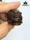 Mặt Dây Chuyền Tỳ Hưu Đá Hổ Phách Cao 47,5 Ngang 26,6 Sâu 23 (mm) 18gr