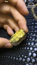 Tỳ Hưu Đá Thạch Anh Tóc Vàng Cao 26,4 Ngang 16,6 Sâu 10,6 (mm) 9,1gr