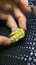 Tỳ Hưu Đá Thạch Anh Tóc Vàng Cao 26,4 Ngang 16,6 Sâu 10,6 (mm) 9,1gr