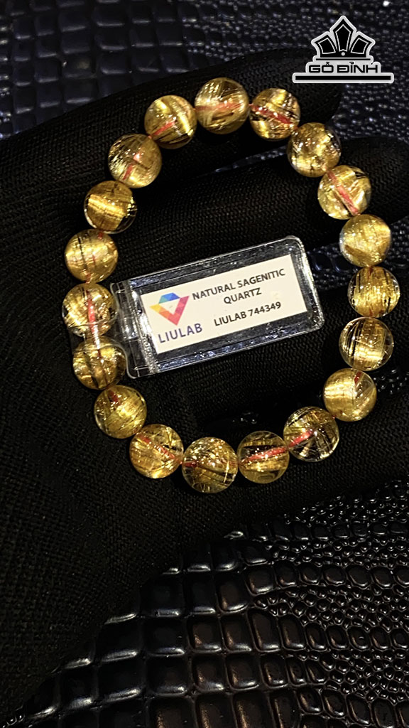 Vòng Tay Đá Thạch Anh Tóc Vàng Đường Kính Hạt 10,80-9,80 (mm) 146.67cts