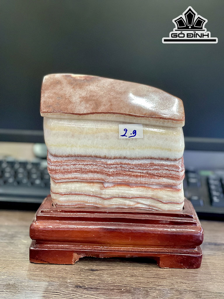 Tác Phẩm Đá Thịt Heo Đá Canxit Cao 17 (cm) 2,89kg