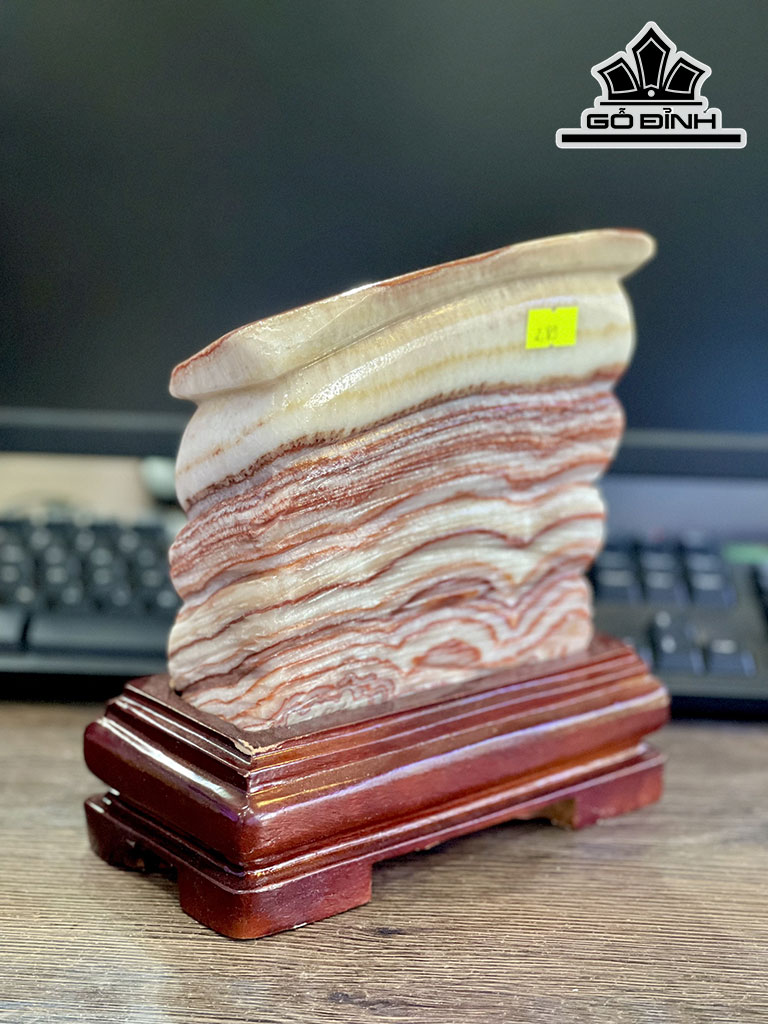 Tác Phẩm Đá Thịt Heo Đá Canxit Cao 17 (cm) 2,89kg