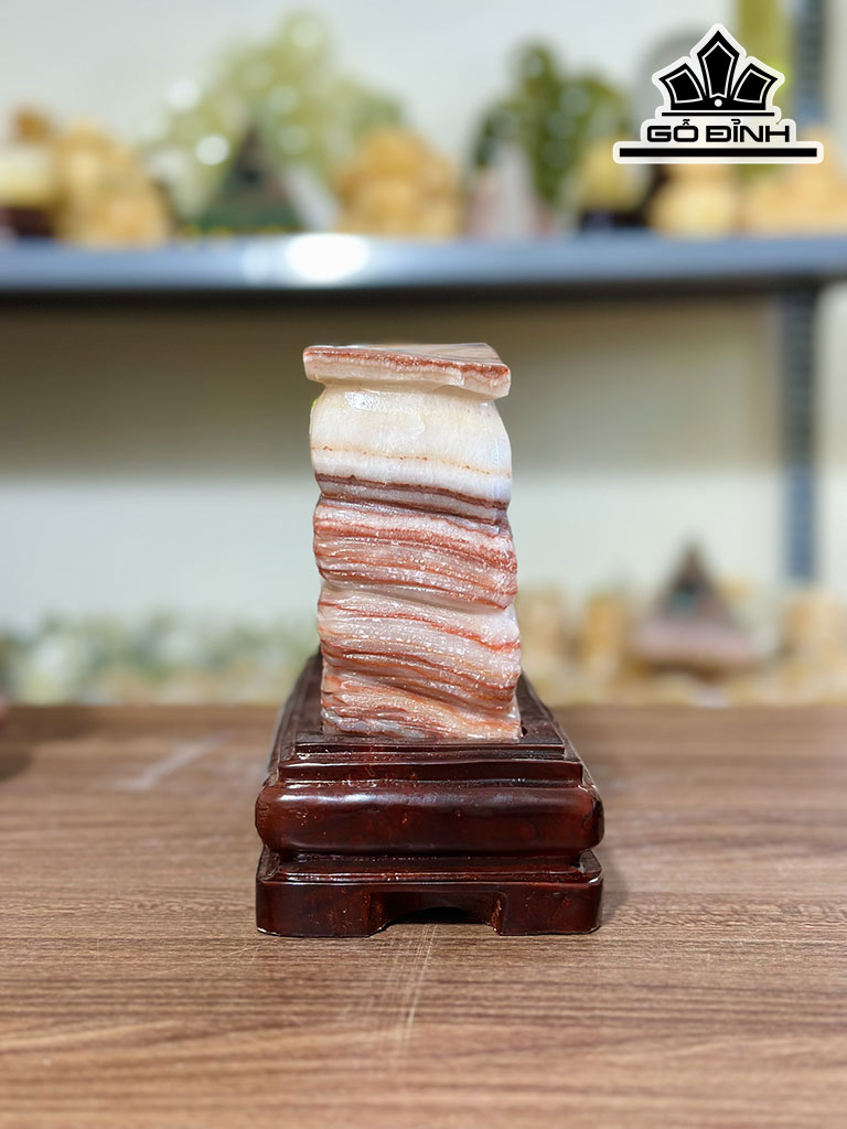 Tác Phẩm Đá Thịt Heo Đá Canxit Cao 17 Ngang 22 (cm) 4,2kg