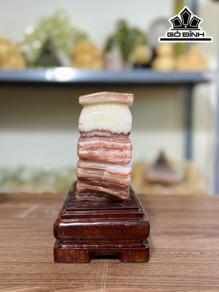 Tác Phẩm Đá Thịt Heo Đá Canxit Cao 17 Ngang 22 (cm) 4,2kg