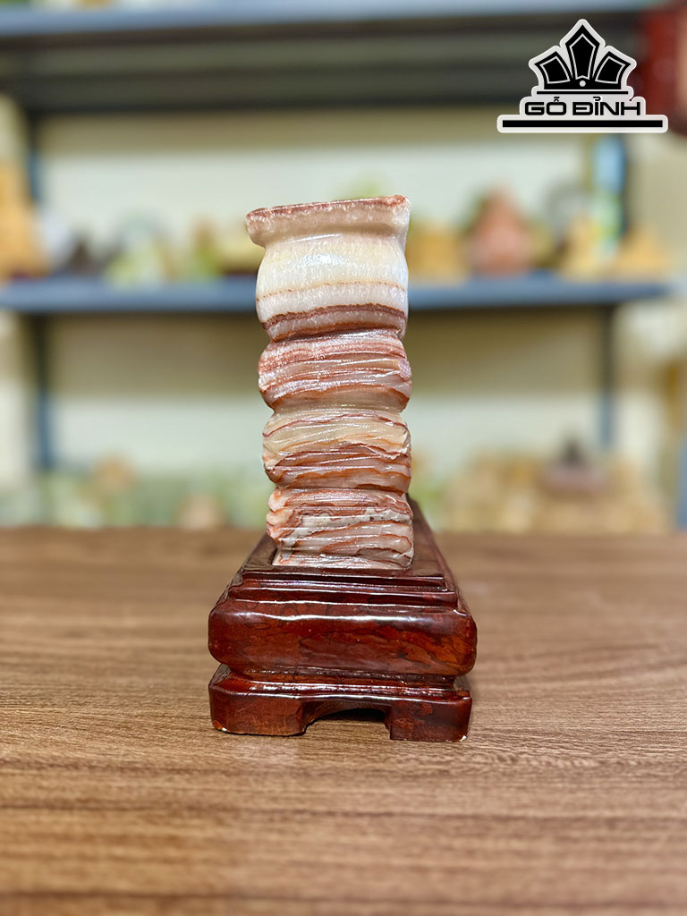 Tác Phẩm Đá Thịt Heo Đá Canxit Cao 20 Ngang 20 (cm) 3,9kg