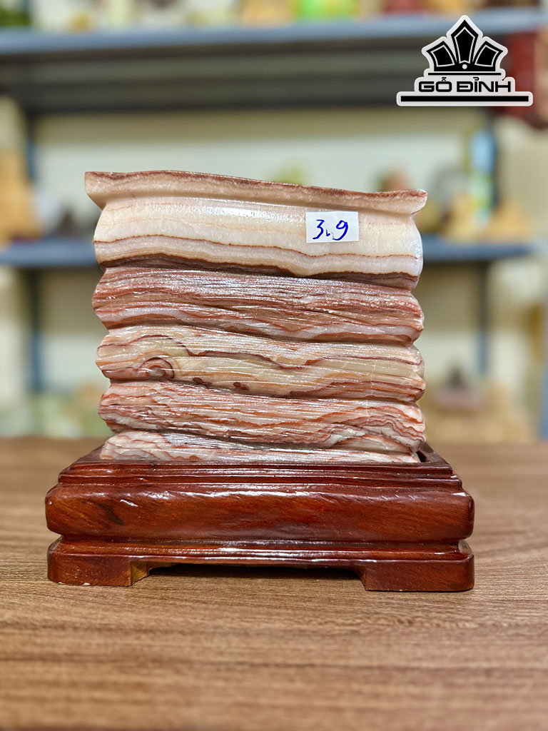 Tác Phẩm Đá Thịt Heo Đá Canxit Cao 20 Ngang 20 (cm) 3,9kg