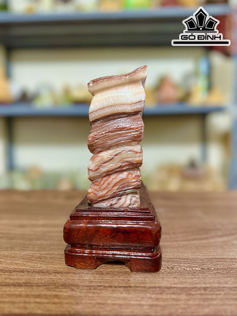 Tác Phẩm Đá Thịt Heo Đá Canxit Cao 20 Ngang 20 (cm) 3,9kg