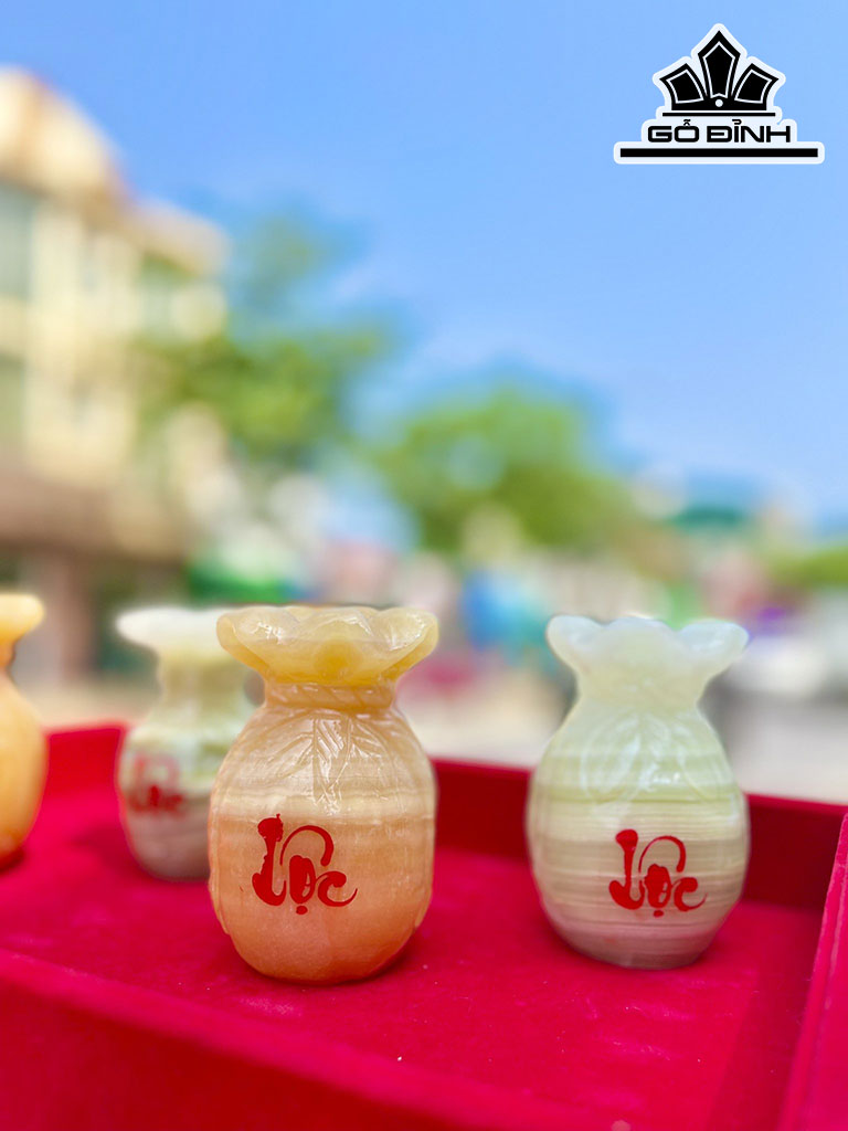 Túi Tiền Phong Thủy Đá Thạch Anh Cao 10 (cm)