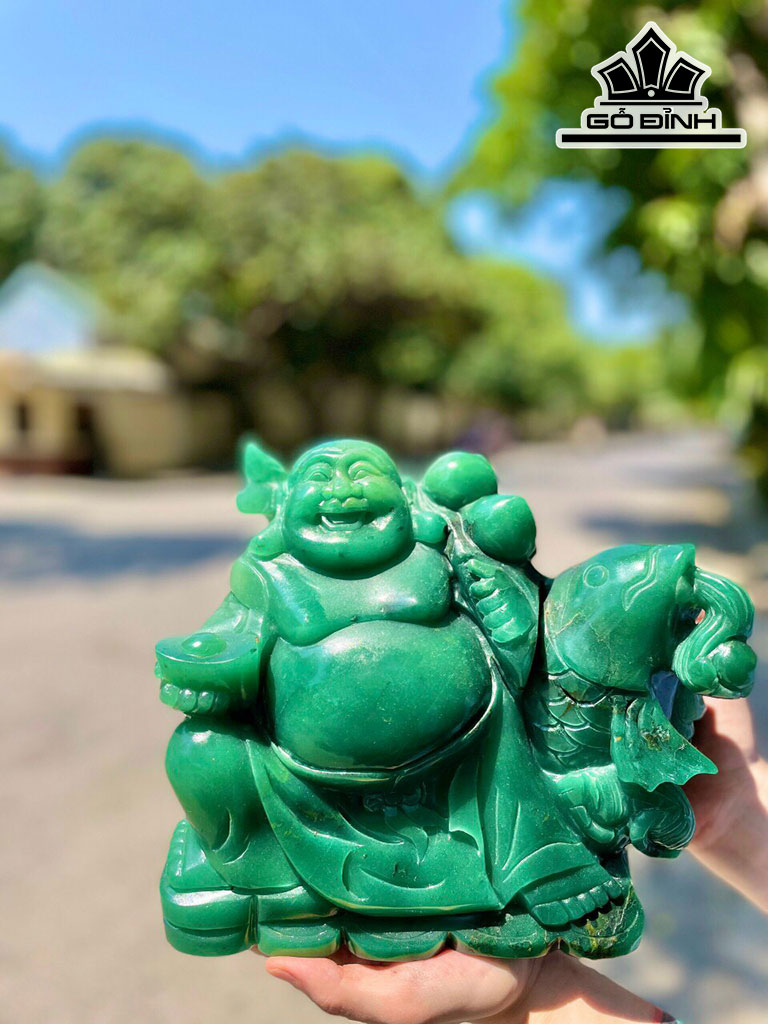 Tượng Di Lặc Đá Ngọc Pakistan Cao 28 Ngang 16 (cm) 9,3kg