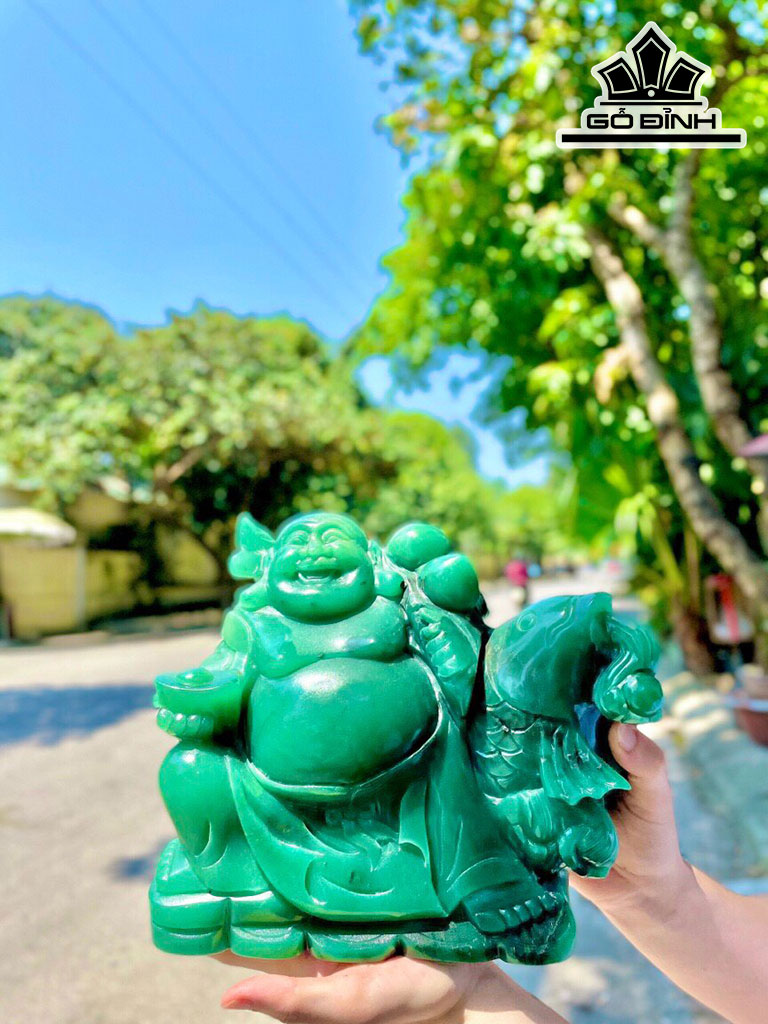 Tượng Di Lặc Đá Ngọc Pakistan Cao 28 Ngang 16 (cm) 9,3kg