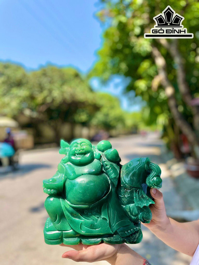 Tượng Di Lặc Đá Ngọc Pakistan Cao 28 Ngang 16 (cm) 9,3kg