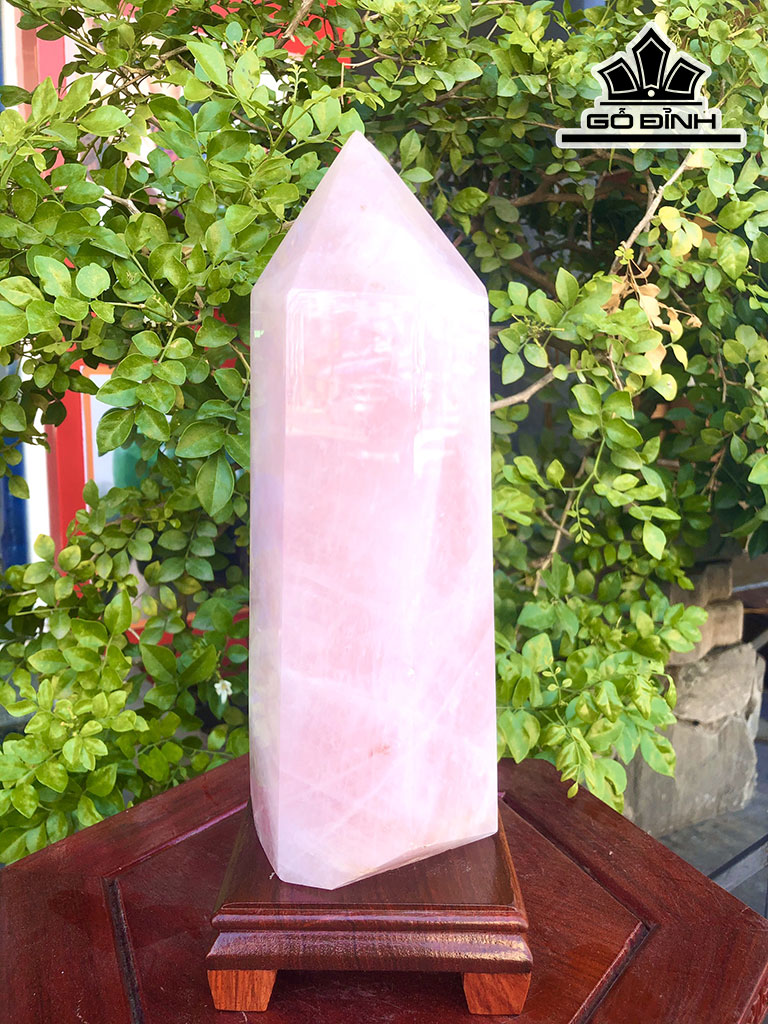 Trụ Đá Thạch Anh Hồng Cao 25 (cm) 2,5kg