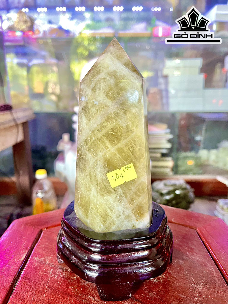 Trụ Đá Thạch Anh Vàng Cao 23 (cm) 1,04kg