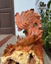 Tượng Cá Xiêm Gỗ Nu Hương Cao 46 Ngang 30 Sâu 18 (cm)