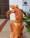 Tượng Chuột Phong Thủy Gỗ Hương Cao 54 Ngang 22 Sâu 18 (cm)