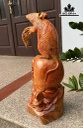 Tượng Chuột Phong Thủy Gỗ Hương Cao 54 Ngang 22 Sâu 18 (cm)