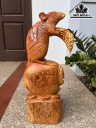 Tượng Chuột Phong Thủy Gỗ Hương Cao 54 Ngang 22 Sâu 18 (cm)
