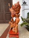Tượng Đạt Ma Bay Gỗ Hương Cao 80 Ngang 30 Sâu 28 (cm)