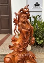 Tượng Đạt Ma Quá Hải Gỗ Hương Cao 83 Ngang 40 Sâu 20 (cm)