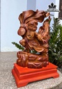 Tượng Đạt Ma Sư Tổ Gỗ Hương Cao 60 Ngang 33 Sâu 17 (cm)